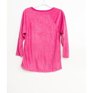 Midnight Carole Hochman Womens Pink Polyester Sweater 3/4 Sleeve Pullover Size S